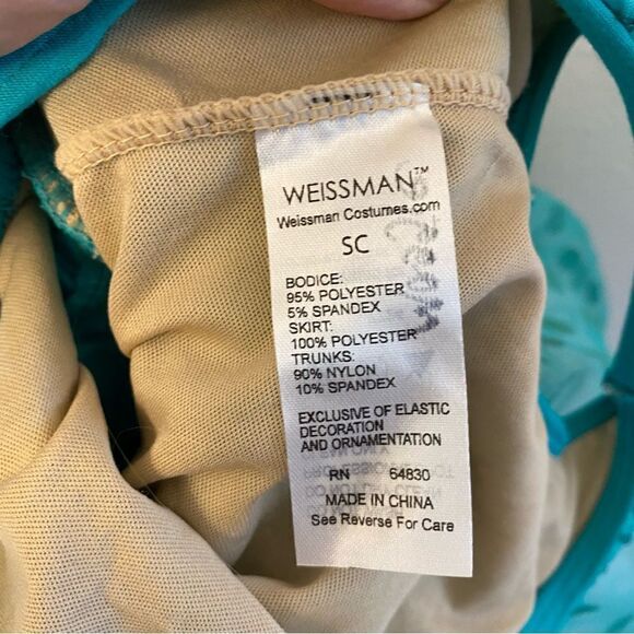 Weissman Dance tutu dress Kelly green teal polka Ain't She Sweet 7724 Child SC 6 - Picture 9 of 11